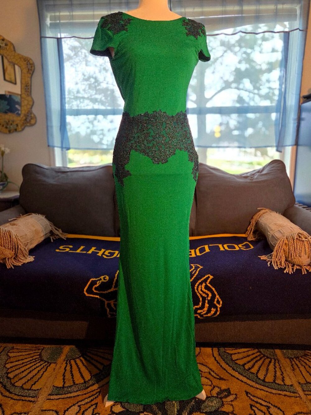 Badgley Mischka - Emerald Evening Gown - Size 2 - NWOT